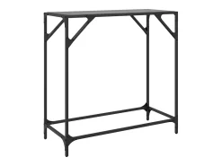 vidaxl Mesa de centro com tampo em vidro 80x35x81 cm aço^ Consola
