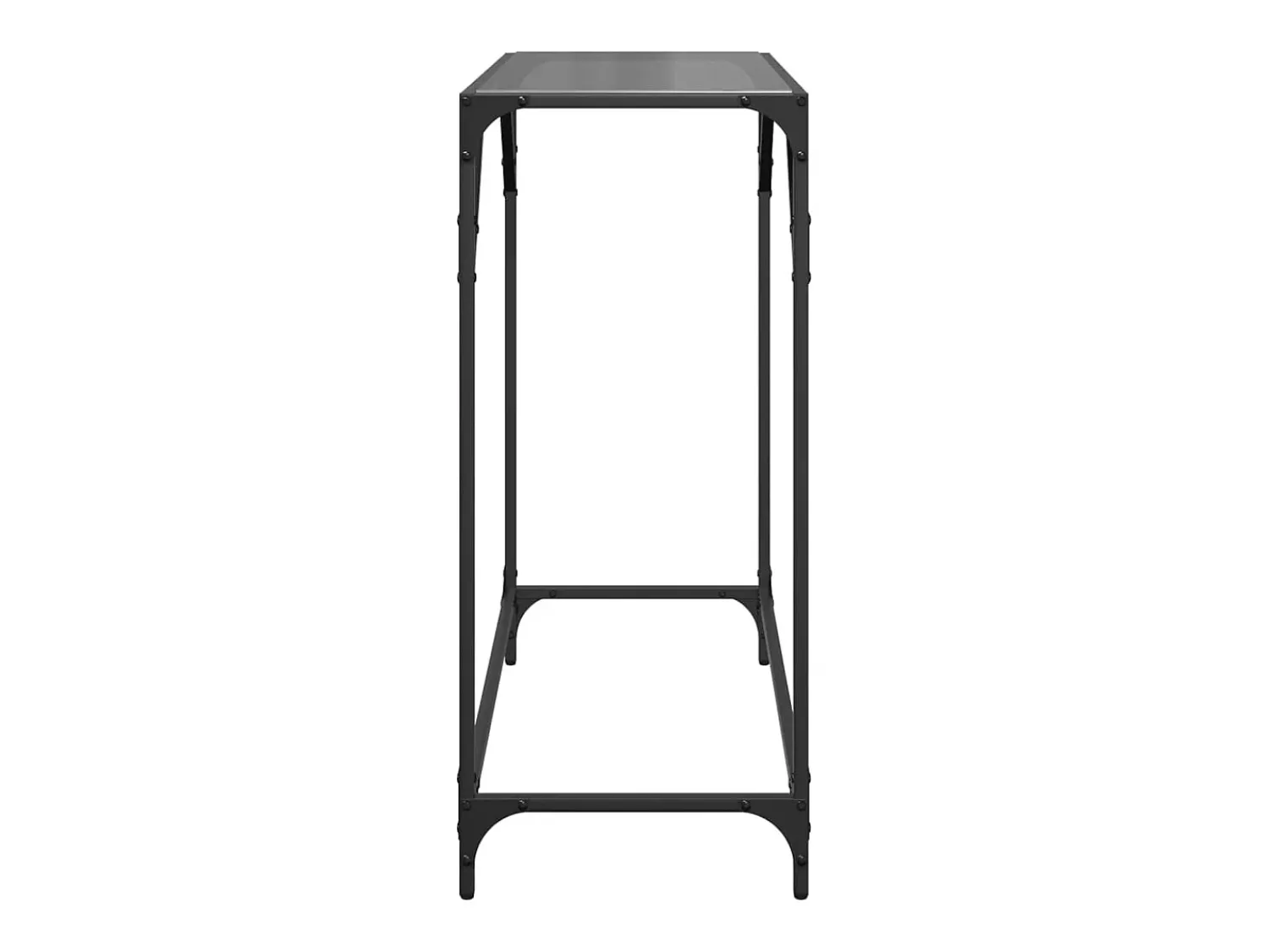 vidaxl Mesa de centro com tampo em vidro 80x35x81 cm aço^ Consola