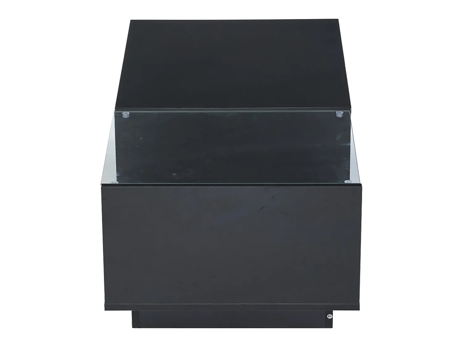 Clearance Hauss Spole Mesa de centro com tampo elevatório e LED, armazenamento integrado, em laca preta brilhante Preto