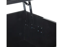 Clearance Hauss Spole Mesa de centro com tampo elevatório e LED, armazenamento integrado, em laca preta brilhante Preto