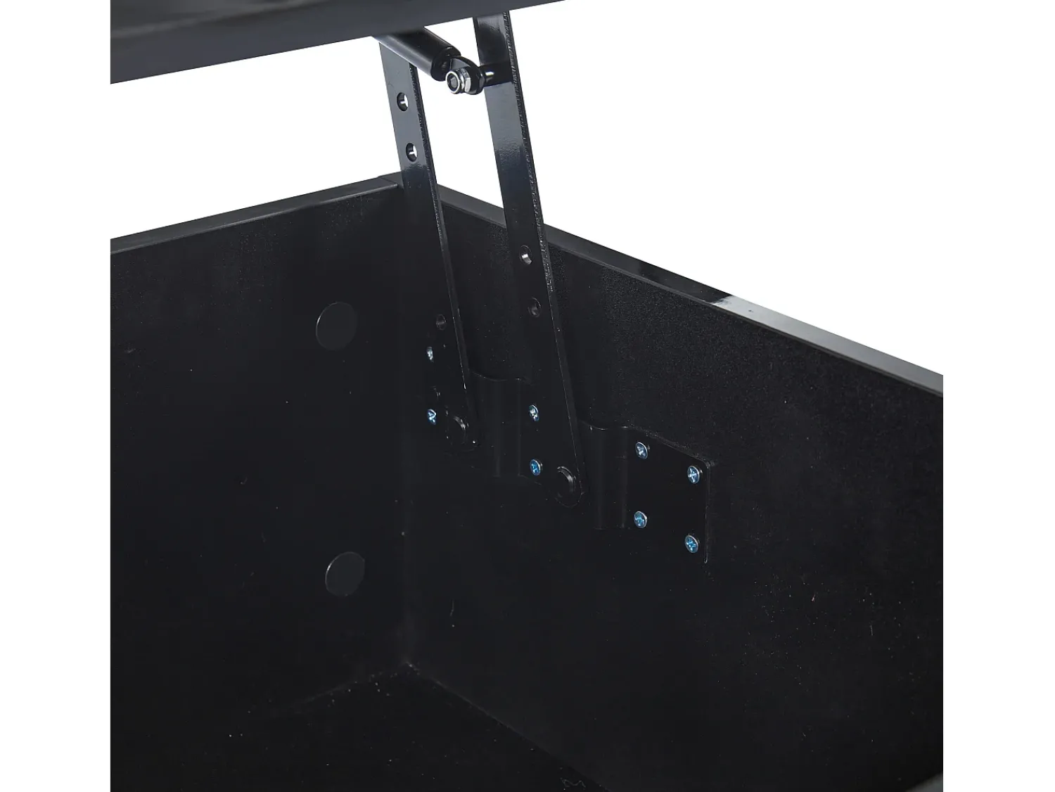 Clearance Hauss Spole Mesa de centro com tampo elevatório e LED, armazenamento integrado, em laca preta brilhante Preto