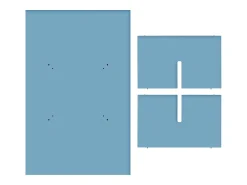 Mesa De Centro| Mesa de centro com tampo resistente em MDF 3 cm Azul Cornish 100x60 cm Azul claro