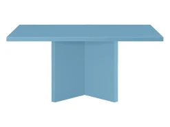 Mesa De Centro| Mesa de centro com tampo resistente em MDF 3 cm Azul Cornish 100x60 cm Azul claro
