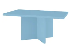 Mesa De Centro| Mesa de centro com tampo resistente em MDF 3 cm Azul Cornish 100x60 cm Azul claro