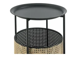 Mesa De Apoio|Helloshop26 Mesa de centro com tampo removível 40 x 35 cm areia preta 03_0008523 Preto