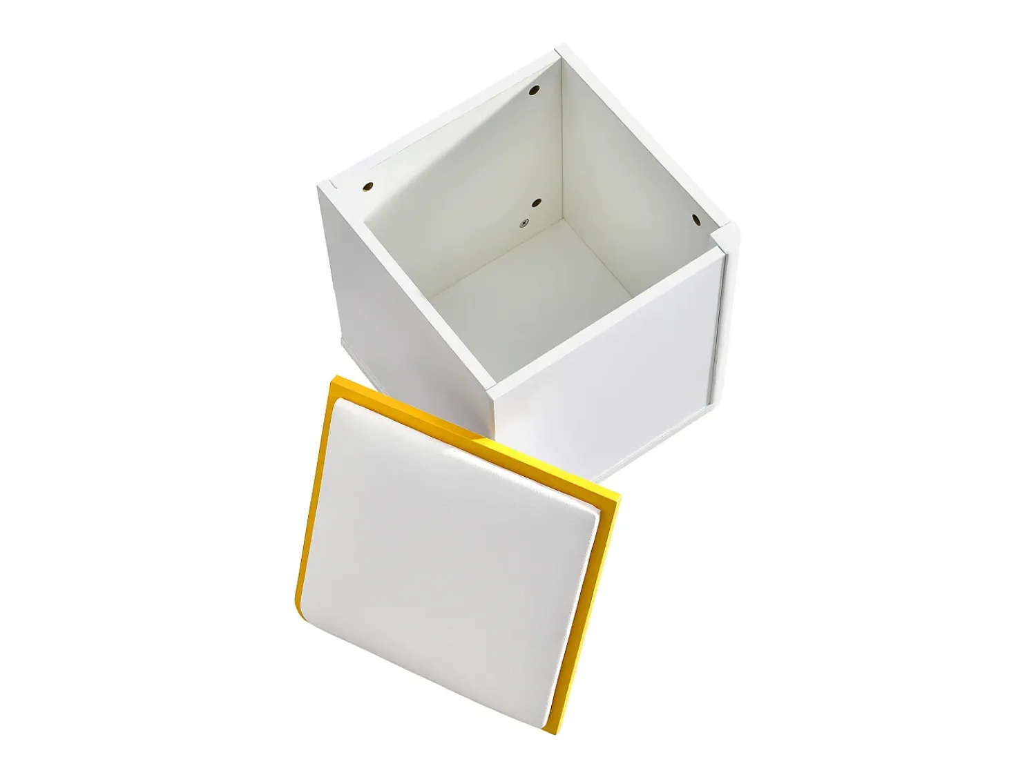 Hauss Spole Mesa de centro com tampo elevável, 2 gavetas e 4 bancos com espaço de arrumação - Acabamento brilhante - e amarelo^ Mesa De Centro