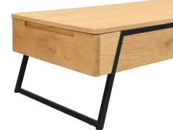 Mesa De Centro*Vente-unique Mesa de centro com tampo elevável folheado de carvalho - Natural - EBENORA Natural claro