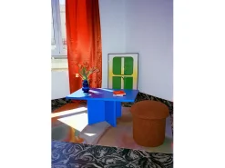 Mesa de centro com tampo laminado de 3 cm prússia 100x60 cm^ Mesa De Centro