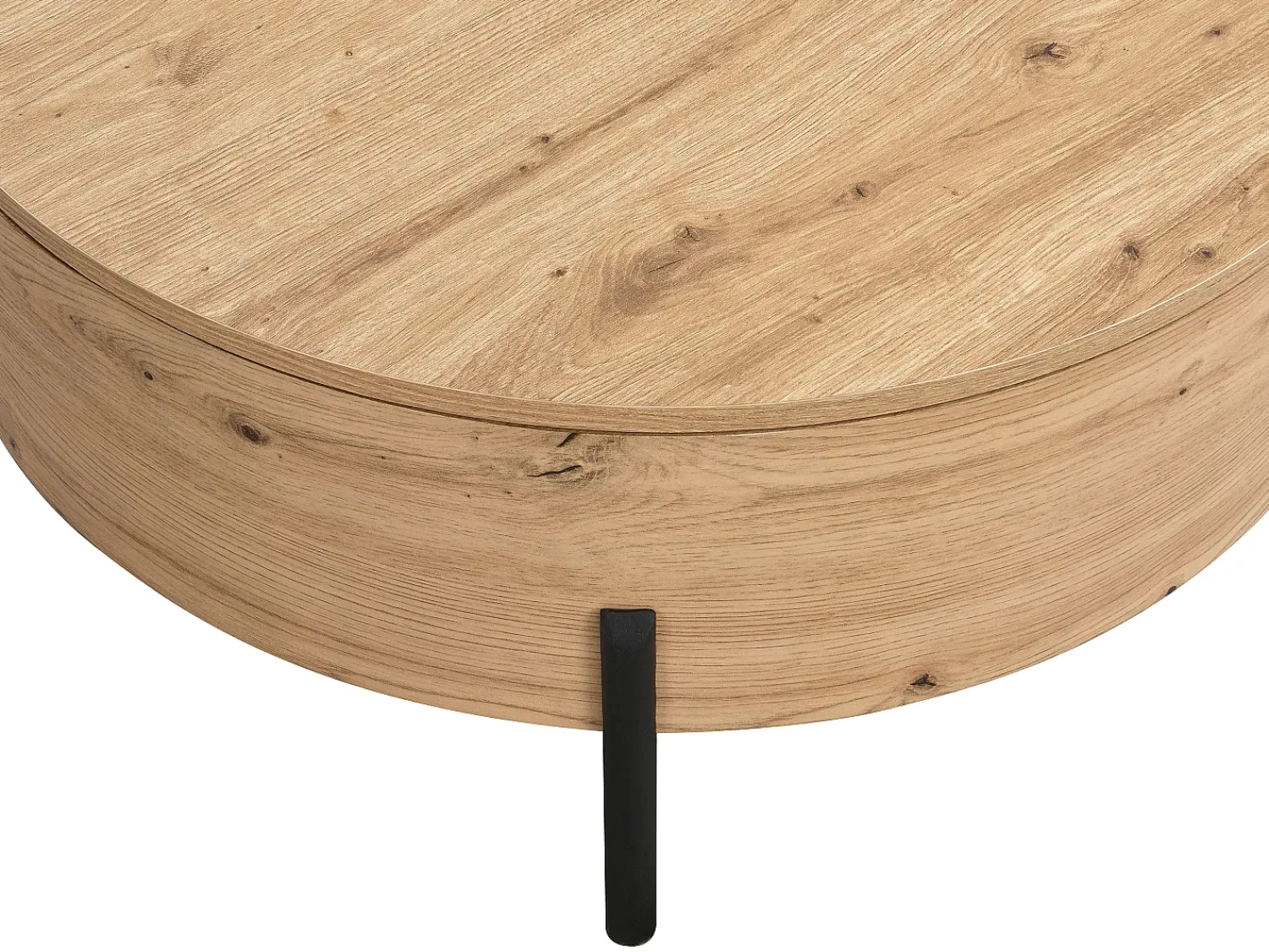 Mesa De Centro*Vente-unique Mesa de centro com tampo giratório MDF e aço natural - YEMELIA Natural claro