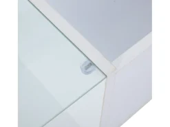Mesa De Centro|Hauss Spole Mesa de centro com tampo elevatório e LED, arrumação integrada, em lacado brilhante Branco