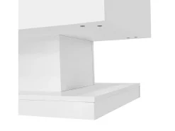 Merax Mesa de centro com tampo elevatório - 100 x 50 x 45 cm - LEDs - Aglomerado e metal - brilhante^ Mesa De Centro