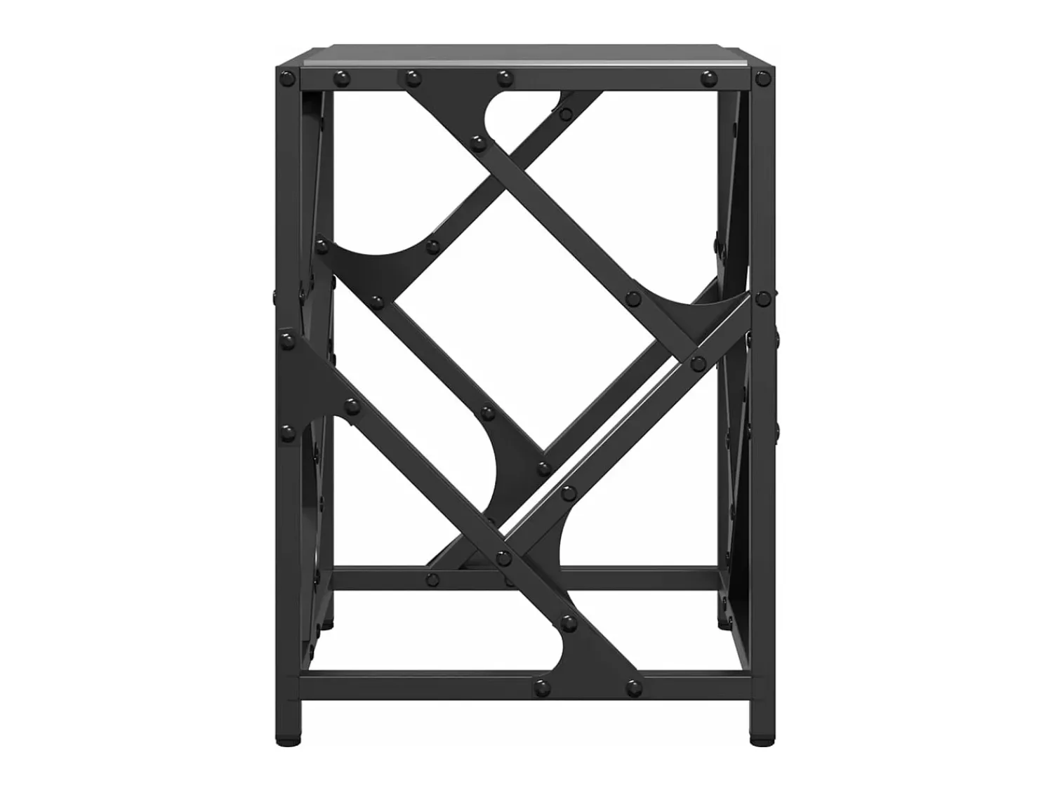 vidaxl Mesa de centro com topo em vidro 30x30x41 cm aço^ Mesa De Centro