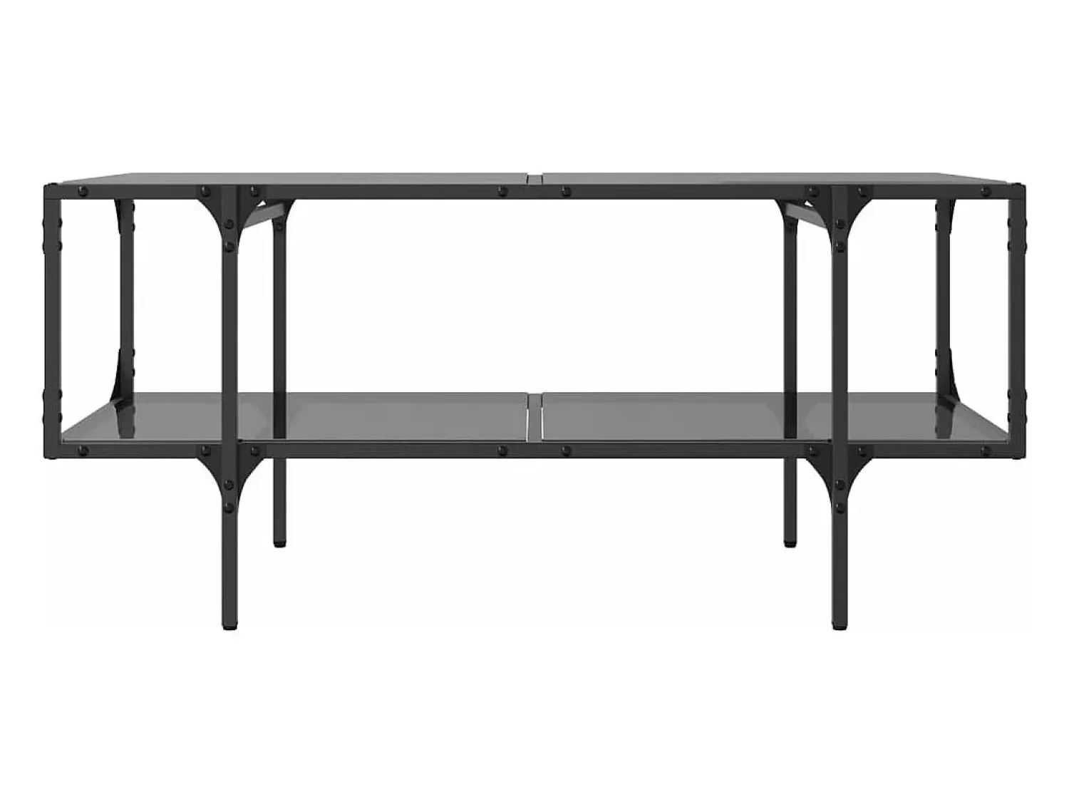 Sale vidaxl Mesa de centro com topo em vidro 98,5x50x45 cm aço Preto