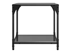 vidaxl Mesa de centro com topo em vidro 40x40x40 cm aço^ Mesa De Centro