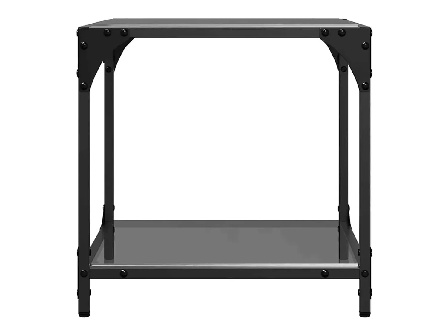 vidaxl Mesa de centro com topo em vidro 40x40x40 cm aço^ Mesa De Centro