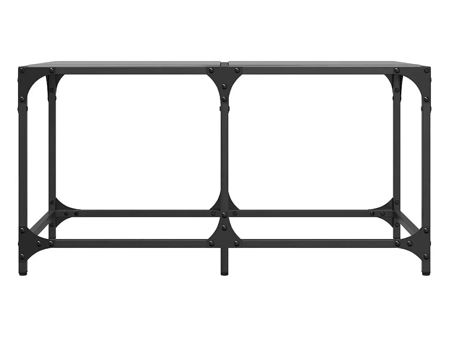 vidaxl Mesa de centro com topo em vidro 78,5x40x40 cm aço^ Mesa De Centro