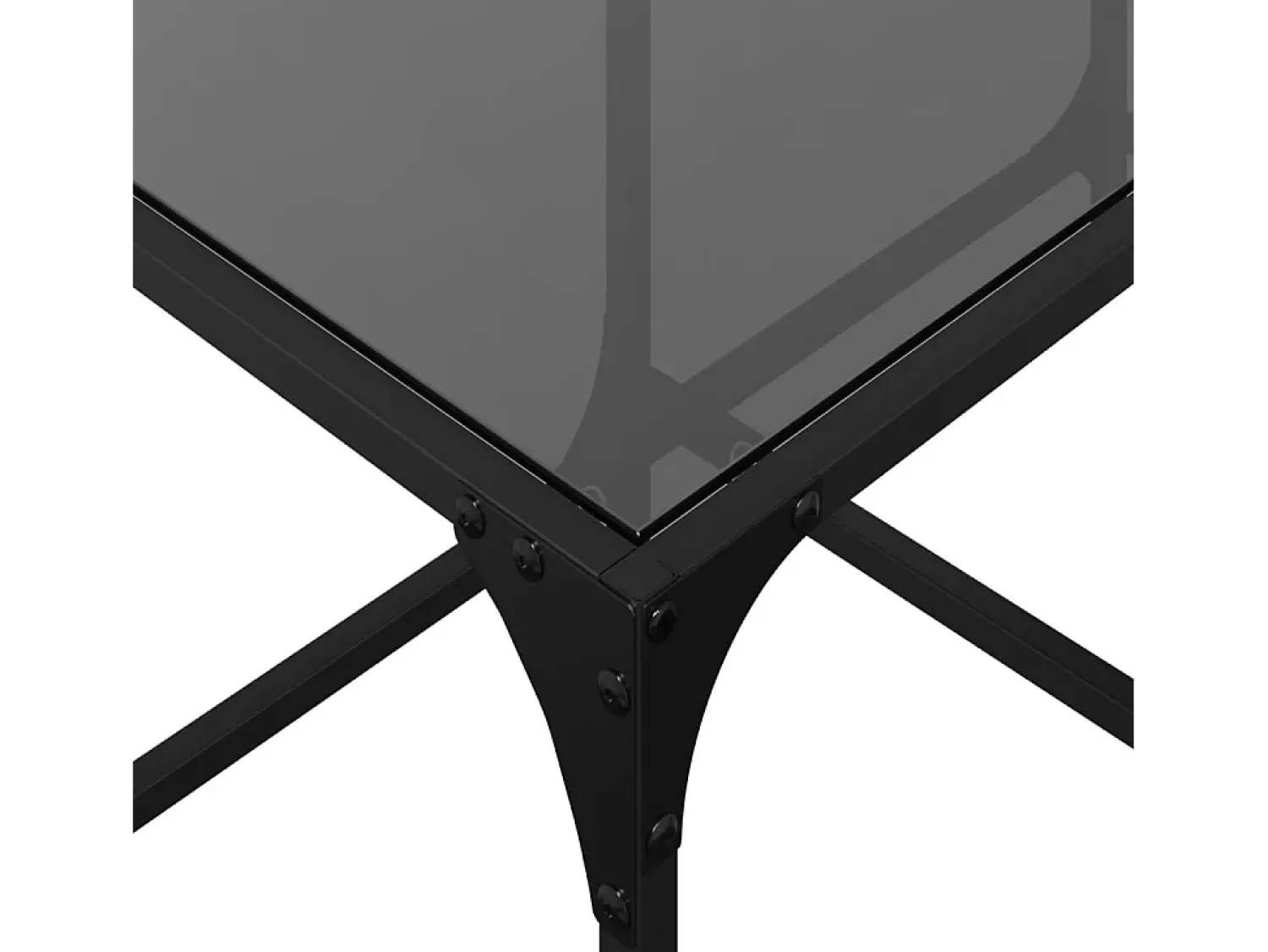 vidaxl Mesa de centro com topo em vidro 78,5x40x40 cm aço^ Mesa De Centro