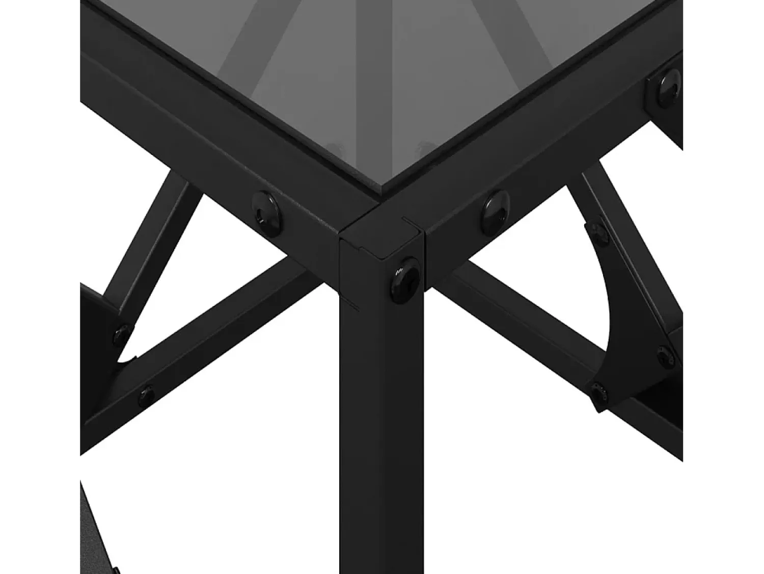 Mesa De Centro*vidaxl Mesa de centro com topo em vidro 40x40x41 cm aço Preto