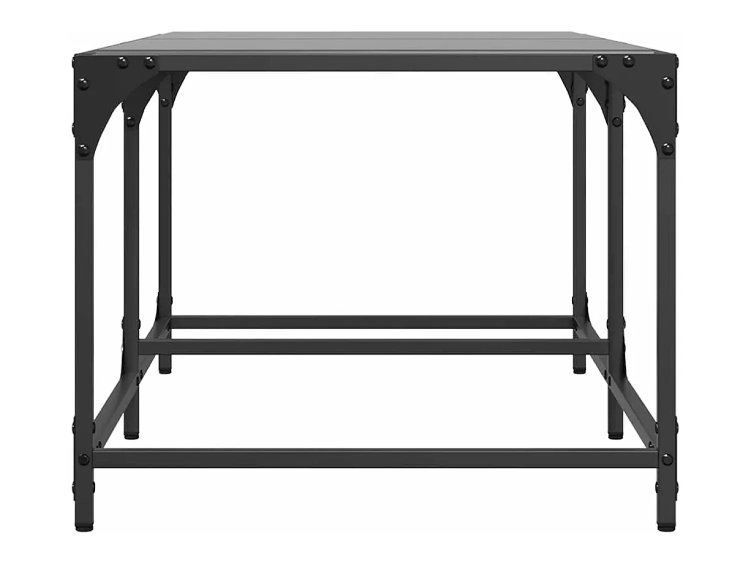 Mesa de centro com topo em vidro 98,5x50x40 cm aço PT985452 Preto