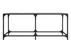 Mesa De Centro|vidaxl Mesa de centro com topo em vidro 98,5x50x40 cm aço Preto