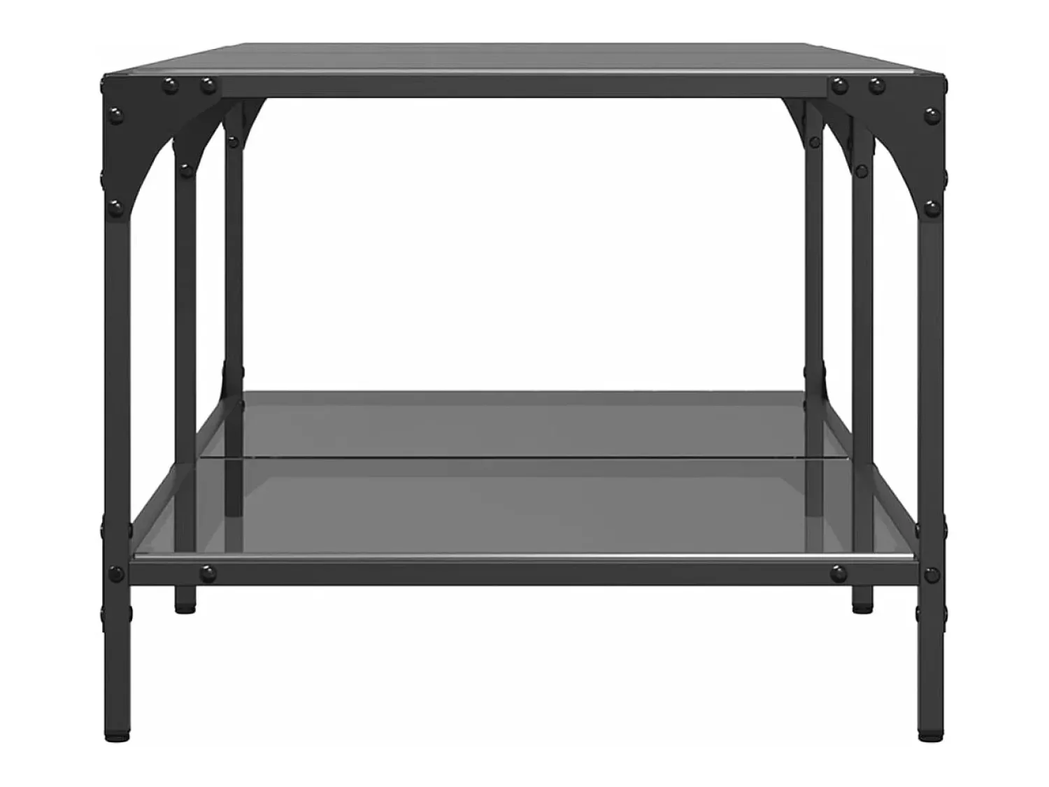 Mesa De Centro| Mesa de centro com topo em vidro 98,5x50x40 cm aço PT939823 Preto