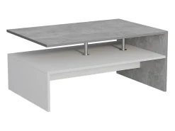Mesa De Centro*Vicco Mesa de centro concreto/branco 90x52.6x42.2 amato Cinzento claro