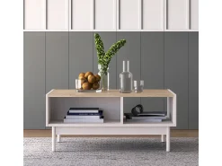 Mesa De Centro*Petits-Meubles Mesa de centro Connie caxemira e madeira 40cm Bege