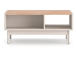 Mesa De Centro*Petits-Meubles Mesa de centro Connie caxemira e madeira 40cm Bege