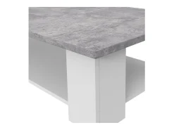 Outlet DKD Home decor Mesa de centro contemporânea branca e concreto claro, Pilvi, L67 cm Cinzento claro / Branco