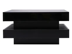 Mesa De Centro*ModernLuxe Mesa de centro contemporânea com LED em 16 cores - formato quadrado - Preto
