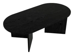 Best Vente-unique Mesa de centro contemporânea de cor preta - TOPANIA Preto