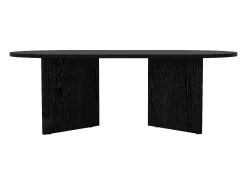 Best Vente-unique Mesa de centro contemporânea de cor preta - TOPANIA Preto