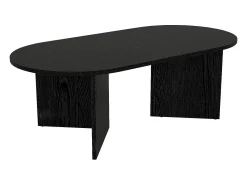 Best Vente-unique Mesa de centro contemporânea de cor preta - TOPANIA Preto