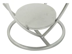 Mesa de Centro Coração 1, Prata, 40x40x45,5 cm, Kendra Home^ Mesa De Apoio