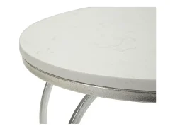 Mesa de Centro Coração 1, Prata, 40x40x45,5 cm, Kendra Home^ Mesa De Apoio