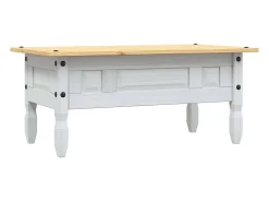 Mesa De Centro*vidaxl Mesa de centro Corona pinho mexicano 100x55x44 cm Branco