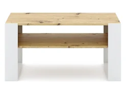 Mesa De Centro| Mesa de centro Cotiba carvalho artisan / branco Natural claro