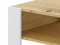 Mesa De Centro| Mesa de centro Cotiba carvalho artisan / branco Natural claro