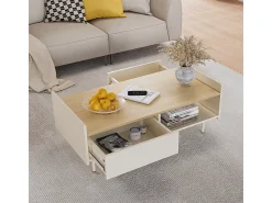 Sale Vicco Mesa de centro 100x50x40 velina Creme