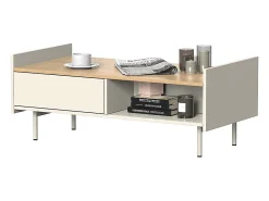 Sale Vicco Mesa de centro 100x50x40 velina Creme