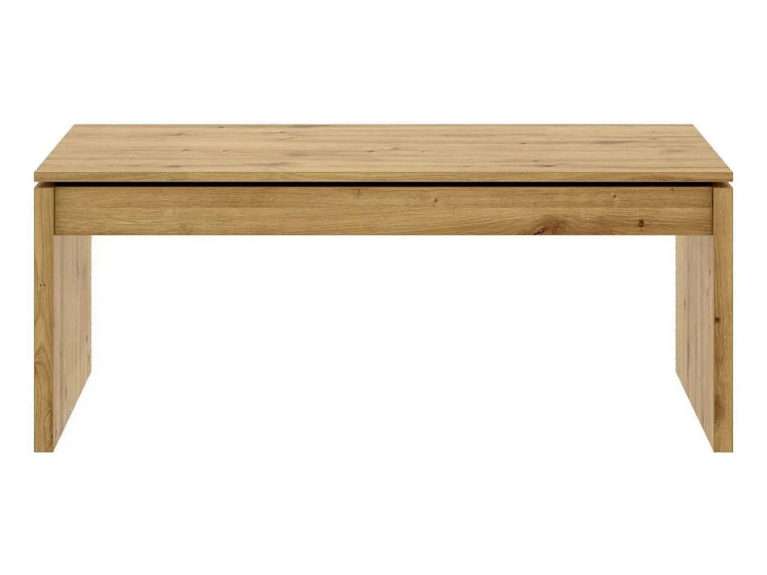 Mesa De Centro|Dmora Mesa de centro Cuar, Porta-revistas para sala com compartimento de arrumação, Mesa de centro baixa elevada, 102x50h43 cm, Knot Oak Castanho
