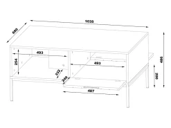 Mesa De Centro*Petits-Meubles Mesa de centro Daria 69cm Branco