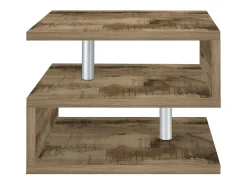Mesa De Centro*Dmora Mesa de centro Dcalligari, Mesa de estar, Armário de armazenamento baixo, Mesa de café, 55x55h41 cm, Bordo Castanho