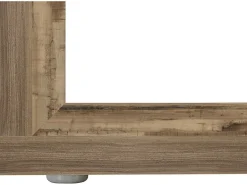 Mesa De Centro*Dmora Mesa de centro Dcalligari, Mesa de estar, Armário de armazenamento baixo, Mesa de café, 55x55h41 cm, Bordo Castanho