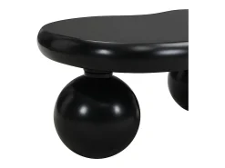 Mesa De Centro* Mesa de centro de design em formato de nuvem com iluminação LED, formato original, tampo iluminado em estilo nuvem, e branco. Preto