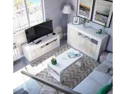 Mesa De Centro|Calicosy Mesa de centro de design com tampo elevatório L102 cm - Ciara, ideal para espaços pequenos Branco