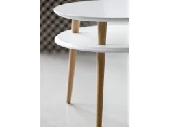 Mesa de centro de dois níveis Dmr. 70 cm x altura 45 cm Ufo Sálvia^ Mesa De Centro