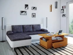 Mesa De Apoio|VCM Mesa de centro de madeira com espaço de armazenamento suficiente | Dimensões aprox. A. 44 x L. 110 x P. 52 cm | Mesa de estar com gaveta - Junata (faia) Multicor