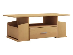 Mesa De Apoio|VCM Mesa de centro de madeira com espaço de armazenamento suficiente | Dimensões aprox. A. 44 x L. 110 x P. 52 cm | Mesa de estar com gaveta - Junata (faia) Multicor