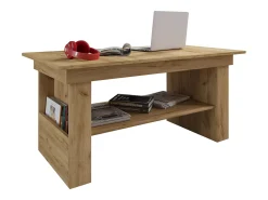 Mesa De Centro|VCM Mesa de centro de madeira simples | Dimensões aprox. A. 52 x L. 115 x P. 58 cm | Mesa sala de estar - Kobila altura ajustável extensível (carvalho mel) Natural claro